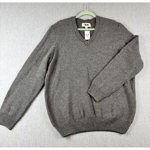 Joseph Abboud Mens Wool Blend V Neck Sweater‎ Gray XL New with Tags